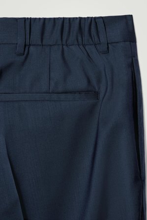 COS Men's Pantaloni A Gamba Dritta In Lana in Blu