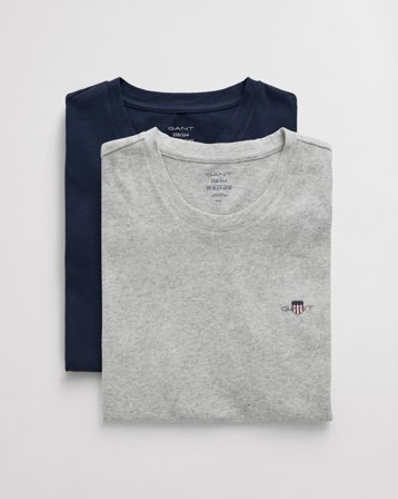 GANT Teenager 2er-Pack Rundhals-T-Shirts (158/164) Grau