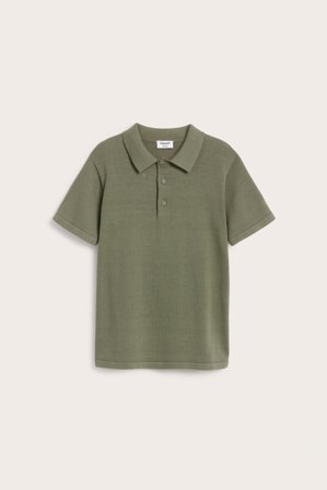 Kappahl | Finstickad polotröja | Grön