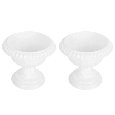 2 stk. plastik urtepotter, simple urtepotter til hoveddør, havearbejde, plantebeholder