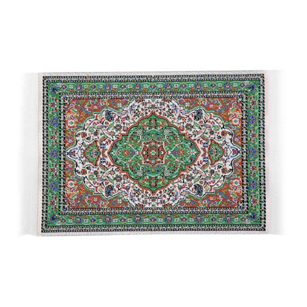 1:12 Dukkehus Miniatyr Teppe Utsøkt Elegant Teppe Dukkehus Stue Dekorasjon #2