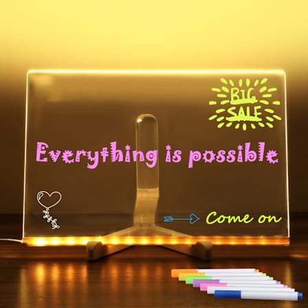 Akryl Torktorrtavla med Ljus och Stativ