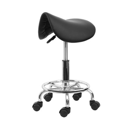 Sadelstol på hjul - højdejusterbar ergonomisk kontorstol med dr