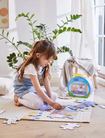 Gurli Gris Peppa Pig - Princess Puzzle Suitcase - Multi/patterned - ONE SIZE