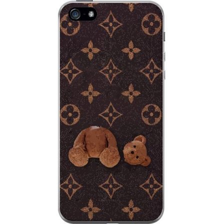 Kompatibel Mobilcover til Apple Apple iPhone 5 Grafisk monogrammønster med en stiliseret teddybjørn i en kunstnerisk stil