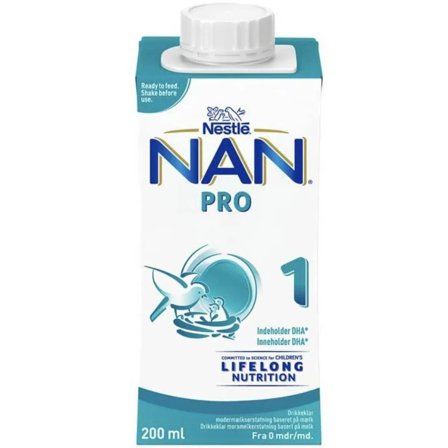 NAN PRO 1 morsmelkerstatning drikkeklar 200 ml