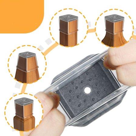 16 kpl Neliönmuotoisia tuolin jalan suojuksia, tuolin jalan suojukset, silikoniset tuolin jalan suojukset, vähentävät naarmuja