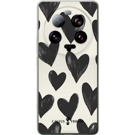 Kompatibel Mobilcover til Xiaomi Xiaomi 13 Ultra Cactus and Friends - Bold Black Love Pattern