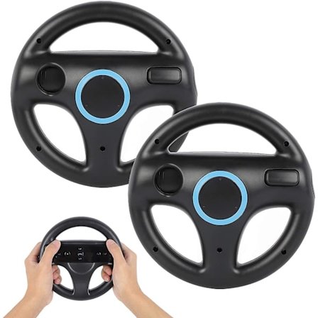 Kompatibel ratt för Wii-kontroll, 2 st Racing Wheel