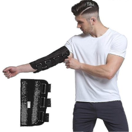 Albuestøtte Skinne Arm Immobilisator, Justerbar Hængslet Rem Underarmsstøtter - xindaren