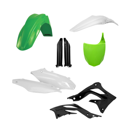 Kit Plastiche Completo Acerbis Kawasaki Verde-Nero - Kawasaki KX 450F 2012-2012