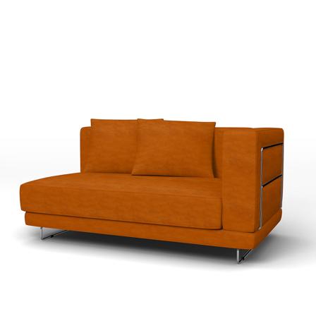 IKEA - soffa överdrag till Tylösand soffa med armstöd, Cognac, Sammet - Bemz