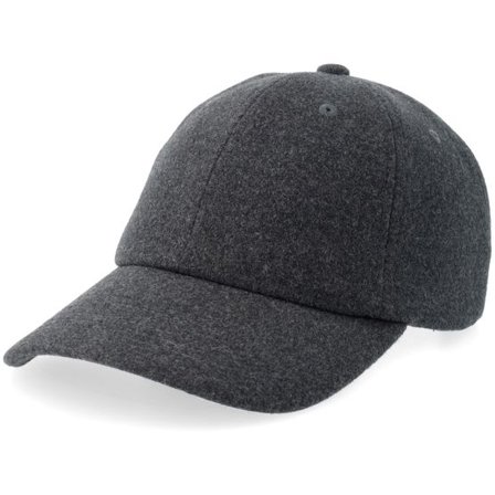 Equip - Grå unconstructed Keps - Wool Charcoal Dad Cap @ Hatstore