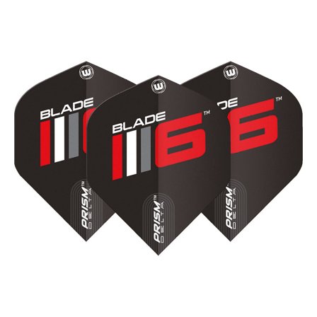 Winmau Prism Delta Blade 6 Aletas Negras | Winmau.com