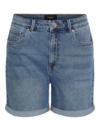 Vmjoana Hr Strch Mom Shorts Mix Ga Shorts Denim Shorts Blå Vero Moda