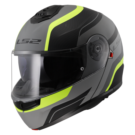 Kask Szczękowy LS2 FF908 Strobe II Monza Matowy Czarny/Żółty Hi-Vis XL
