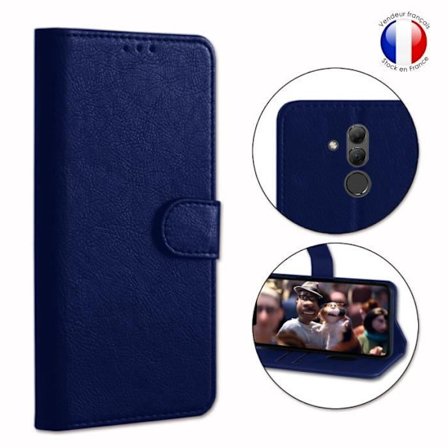 Plånboksfodral - Huawei - Mate 20 Lite - Läder - Magnetisk - Videostöd - Blå