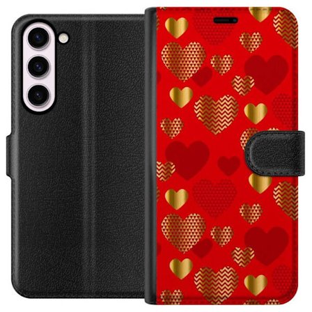 Yhteensopiva Lompakkokotelo Samsung Samsung Galaxy S23+ GoldenHearts