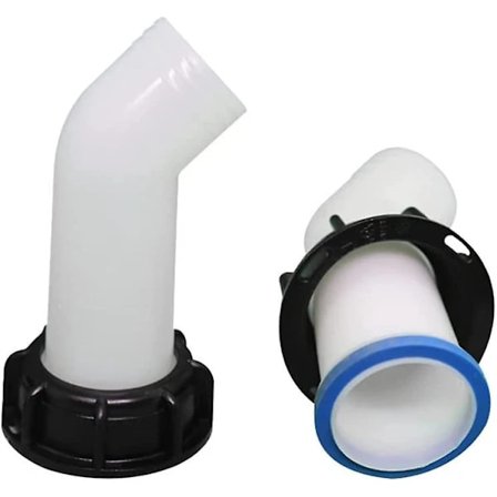 1000L IBC Tank Forlænger Vandtank Dyser Ventil Afløb med Møtrik Regndyse Forlængerslange Dyse IBC K