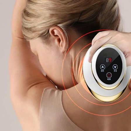 Elektrisk sugekop vakuummassager håndholdt skrabeværktøj opvarmning intelligent professionel til skuldre talje arme fødder krop