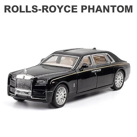 1/32 Rolls Royce Phantom Diecast Legetøjsbil Miniature Model Luksus Super Pull Back Lyd & Lys Døre Åbnelig Samling Gave Barn Db