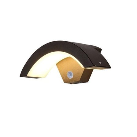 LED Vegglampe Utendørs 24W IP65 med Bevegelsessensor, Varmhvitt Lys for Hage & Terrasse_TF_TF