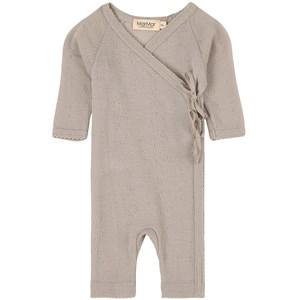 Kids - MarMar Copenhagen Rula Embroidered Romper Soft Dove 2 Months - All in ones - 2 months - Grey
