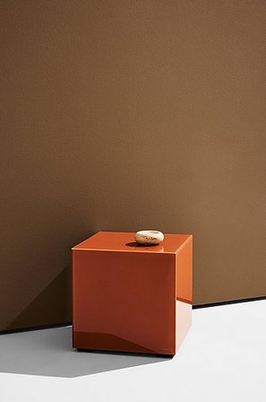 Jotex - Kubus Van Gekleurd Glas 35x35 Cm Karamel Bruin Karamel bruin - Pop - Koop Pastill - Meubels bij Jotex