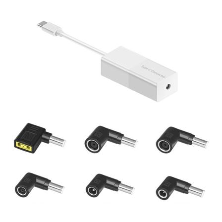 4,0x1,7 4,5x3,0 7,9x0,9 7,4x5,0 11,0x4,5 5,5x2,5 mm Hunn til USB C hannadapter Laptop DC-utgangskontakter