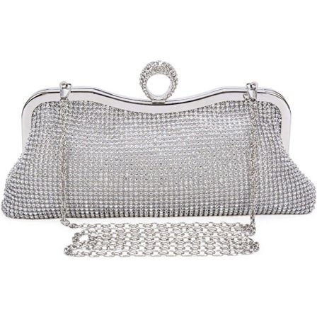 Naisten kimalteleva strass-iltapuku Naisten kristallitimantti-ilta