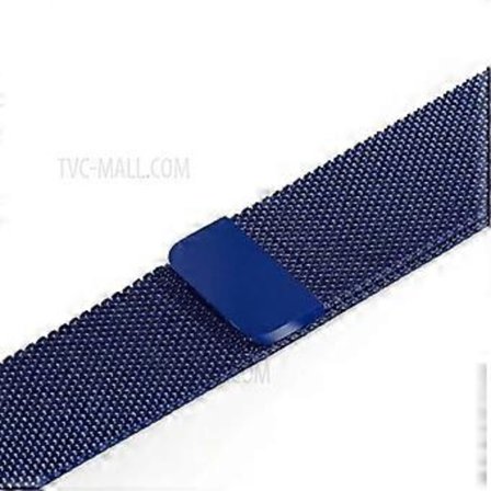 Milanese Fint Mesh Rostfritt Stål Smart Klockarmband Kompatibelt För Apple Watch SE/Series 6/5/4 44mm / Series 3/2/1 42mm (Mörkblå)