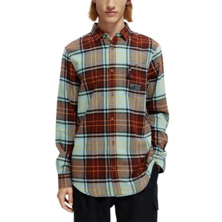 Scotch & Soda, T-Shirts Bruin, Heren, Maat:XL