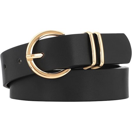 Dame Korset Bælte Mode Læderbælte til Kvinder Justerbart Bælte med Guldspænde til Jeans Bukser Kjoler