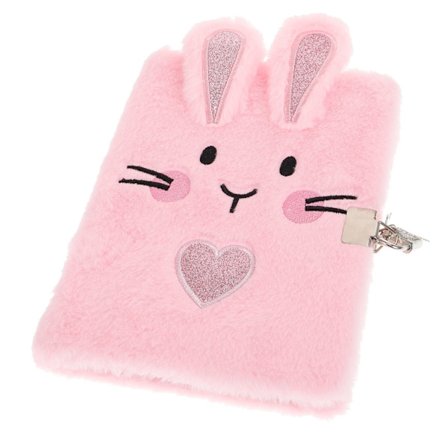 Anteckningsbok med lås Linjerad anteckningsbok Kanin Anteckningsblock Papper Anteckningsbok Girly Fluffy Dagbok Söt Kanin Anteckningsbok Flickor 