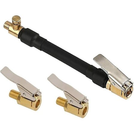 Bil Däckventiladapter, Däckpump Slang med 2 Mässingsmunstycken