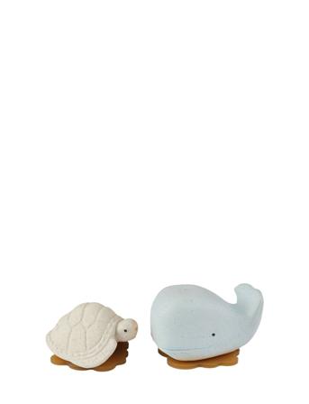Whale & Turtle Giftset Toys Bath & Water Toys Bath Toys Monivärinen/Kuvioitu HEVEA