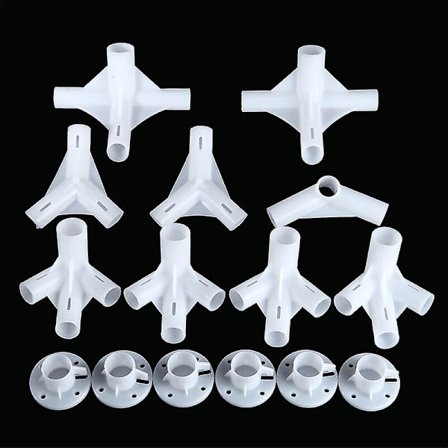 15 kpl Teltta Varaosat Teltta Kulmaliitin 3x6m Paviljonki Markiisi Teltta Kulmakeskiliittimet Jalat 25/19mm_MGF