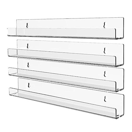 Akryl Flytande Väggmonterad Bokhylla Set