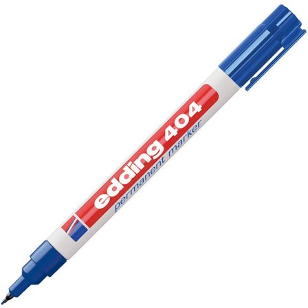 EDDING Märkpenna Permanent 404, extra tunn kulspets, 0,75 mm linjebredd, blå - Lyreco - Kontorsmaterial - Pennor - Märkpennor - Rund spets