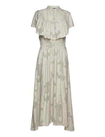 Godetia Mathilde Dress Dresses Evening Dresses Kakigrønn Bruuns Bazaar*Betinget Tilbud