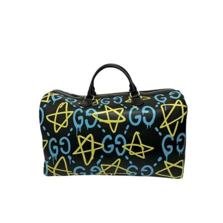 Gucci Vintage Pre-Owned Leather Travel Tas , Zwart , Dames , Maat: ONE Size Vintage Tassen
