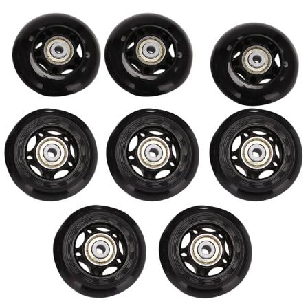 8-pack inlineskaterhjul, inomhus/utomhus rullskridskohjul, ersättningshjul med lager 64mm