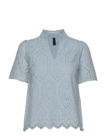 Yasholi Ss Top S. Blouses Short-sleeved Blå YAS