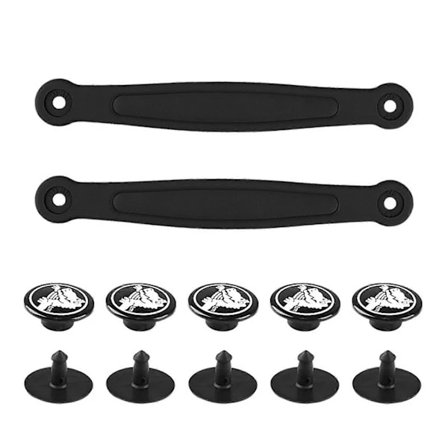 Tofflor Sandaler Ersättningshälremmar med Nitar Ersättning PVC Toffelremmar För Tofflor Sandaler Män Kvinnor Strandsko Vit Svart