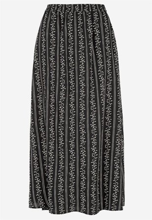 Cellbes of Sweden - Skjørt med lommer i svart / mønstret for damer i størrelse 34/36