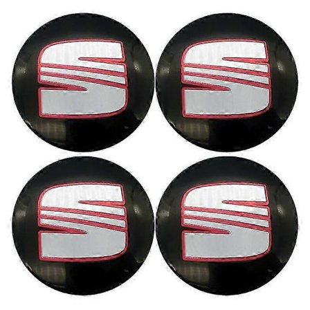 4-pack 60 mm Bilhjul Navkapsel Fälgskydd Logotyp Klistermärken Tillbehör för Seat Ibiza 6j 6l Fr Atca Altea Xl Leon 2 Leon