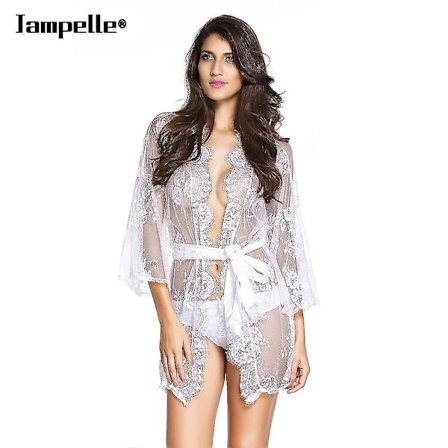 Jampelle Off Shoulder Mesh Flare Sleeve Mini Dress