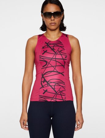 J. Lindeberg Miria Printed Top - Pink - L