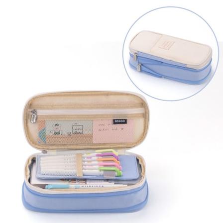 Penalhus Papirtaske LYS BLÅ&BEIGE Light Blue&Beige