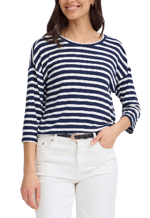 Fransa Frcano Tee 2 T-shirts & toppar Dam Blå XL